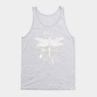 Dragonfly Ornament White Gold Tank Top